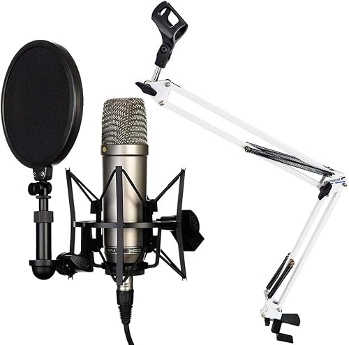 Rode NT1-A Set Kondensator Mikrofon KEEPDRUM NB35 Weiss Gelenkarm Stativ White