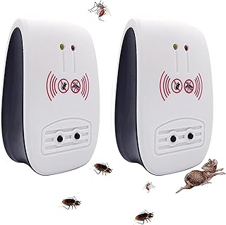 VIVIOO Ultrasonic Pest Repeller, Upgraded Electronic Indoor Plug in Ultrasound Mouse Repellent for Insects, Mosquitoes, Mice, Ants, Roaches, Bed bug and Other Rodents - [White, 2 Packs]