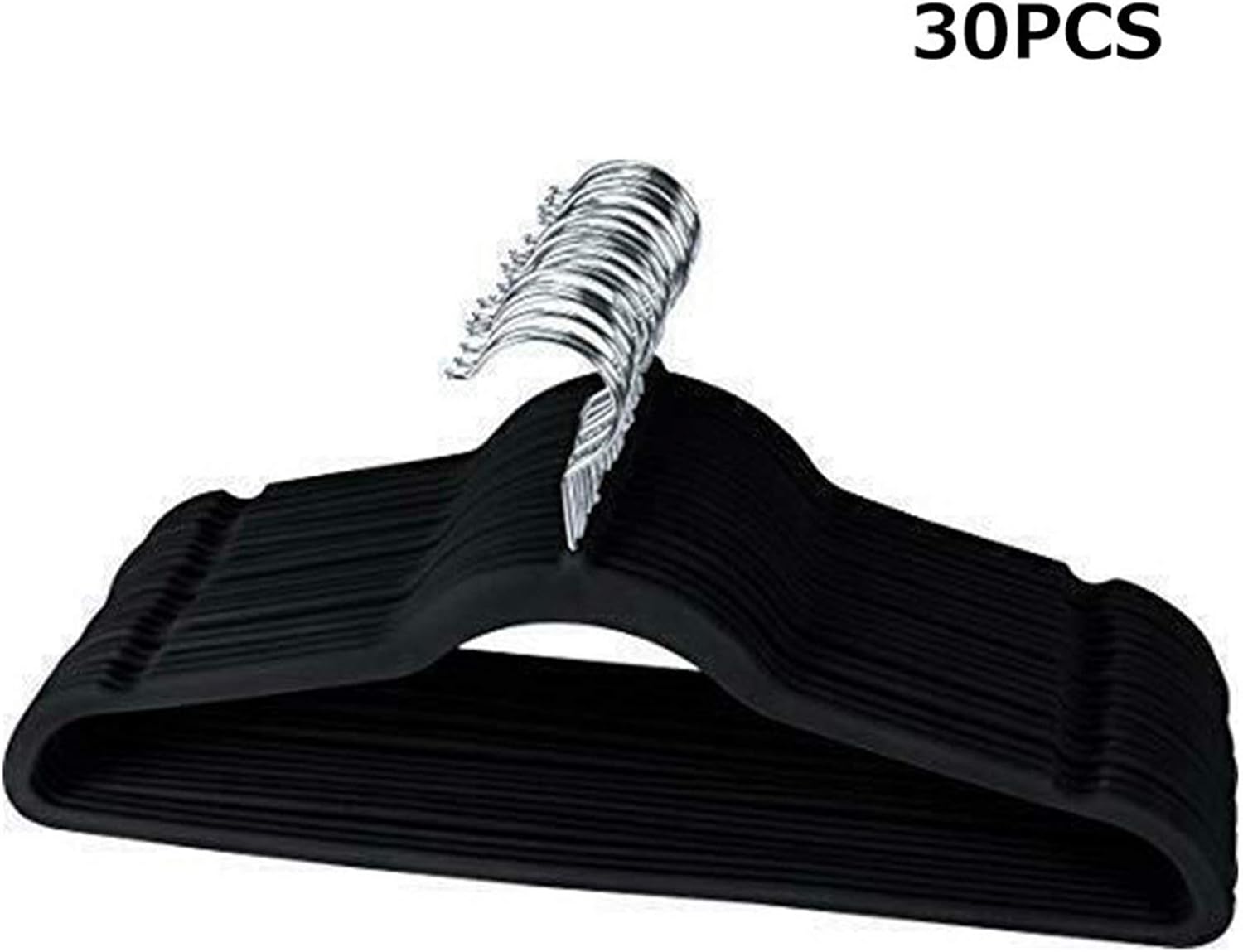 Wall Hanger 30 Pcs Velvet Hangers Clothes Premium Heavy Duty Non Slip for Coat Dress Suit (Color : 100pcs) (30pcs)