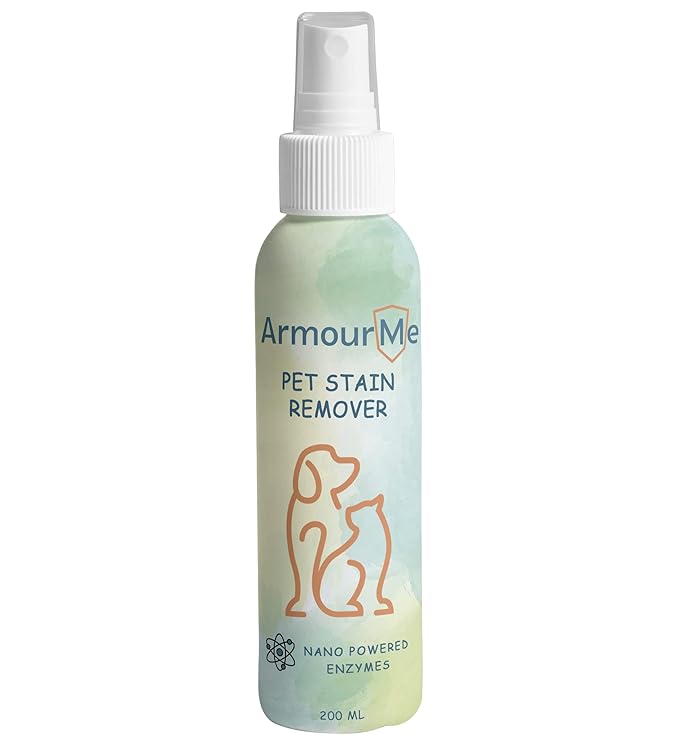 ArmourMe Pet Stain Remover | Dogs | Plant-Powered Pet Stain Remover and Cleaner with Nano Powered Natural Enzymes | Safe and Effective on Carpet, Sofa, Fabrics, Bed covers.| Pet Friendly (200 Ml) at Rs. 449