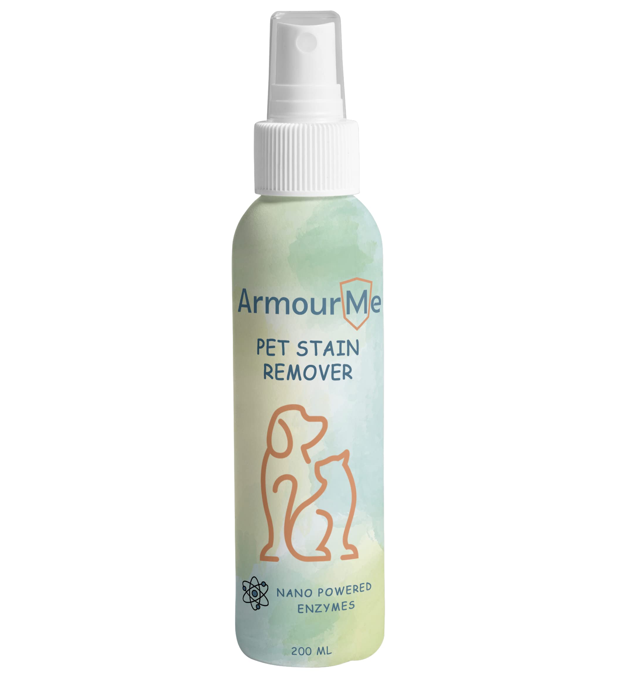 ArmourMe Pet Stain Remover | Dogs | Plant-Powered Pet Stain Remover and Cleaner with Nano Powered Natural Enzymes | Safe and Effective on Carpet, Sofa, Fabrics, Bed covers.| Pet Friendly (200 Ml)