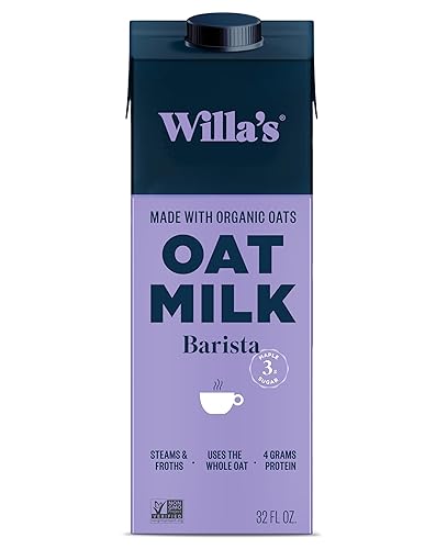 Miniatura 10 de Willa's Leche de avena orgánica sin azúcar, 32 onzas, 1 paquete - Solo 4 ingredientes simples avena orgánica, extracto de vainilla orgánica, sal
