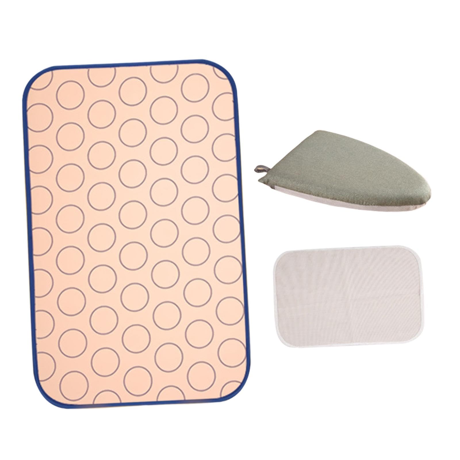 Bügelmatte für Tischplatten mit Wärmeisolierendem Netz, Rutschfester Bügelhandschuh für Flache Oberflächen, Bügelunterlage für Bett Und Arbeitsplatte, 62cmx120cm