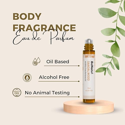 Miniatura 3 de Aceite de perfume roll-on de sándalo para hombres y mujeres, sin alcohol y a base de aceite esencial, muestra de aromaterapia, tamaño de viaje,