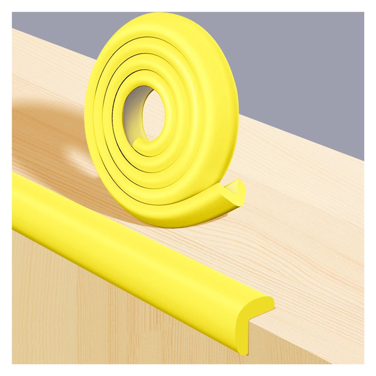 YNBSHGAA Foam edge protectors, Adhesive Bumper Edge Guards, Corner Foam Padding For Furniture Fireplace, 78.7in Long,Yellow-1pcs