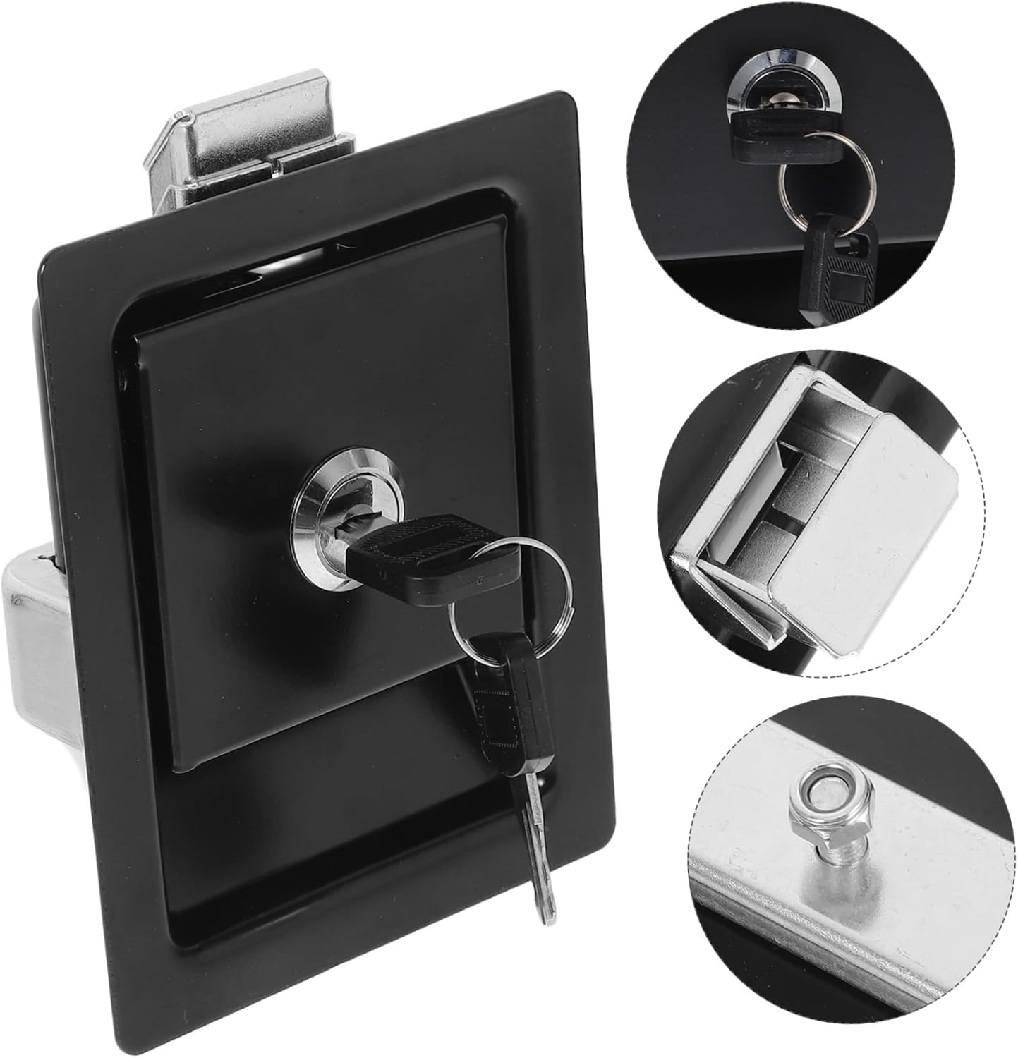 Stainless Steel Industrial Equipment Handle Lock for Distribution Box Doors Embedded Design for Enhanced Security Compatible with Sanitation Vehicles and Various