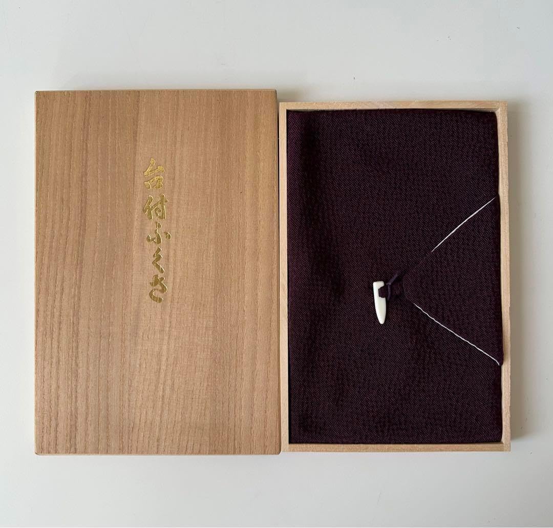 台所ふくさ 正絹ちりめん重目 (桐箱入 紫)