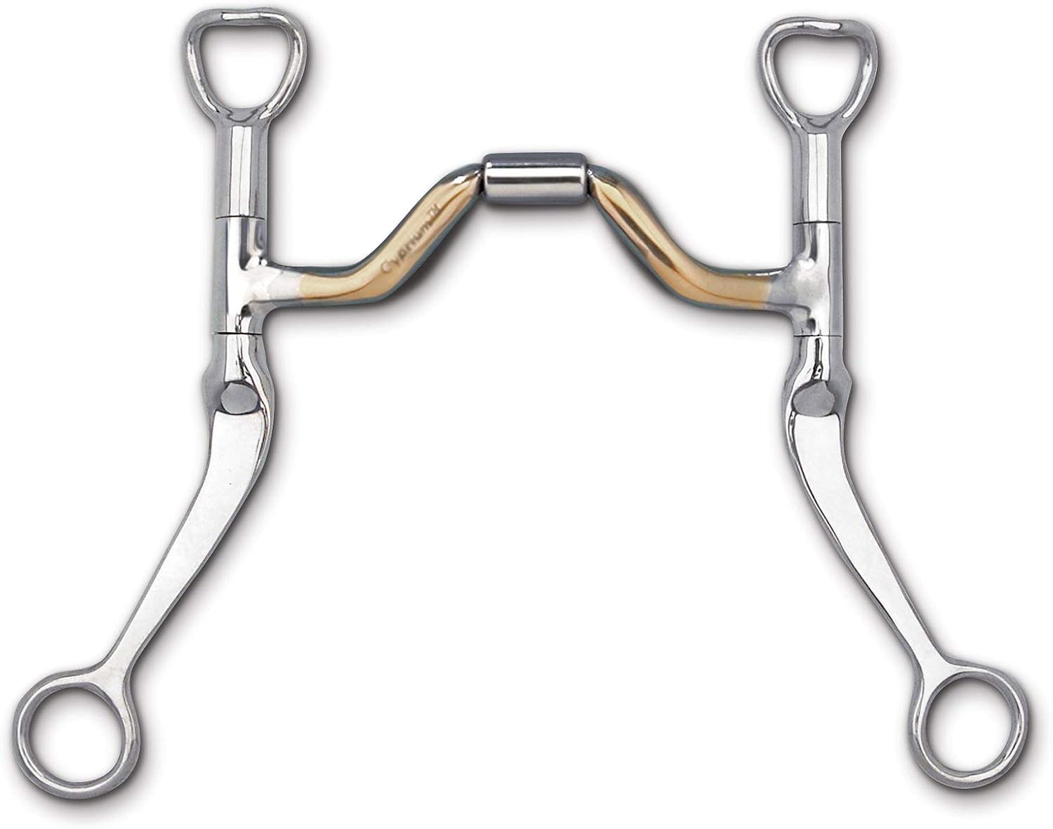 Myler Flat Shank with Cyprium Ported Barrel Horse Bits Sports & Outdoors