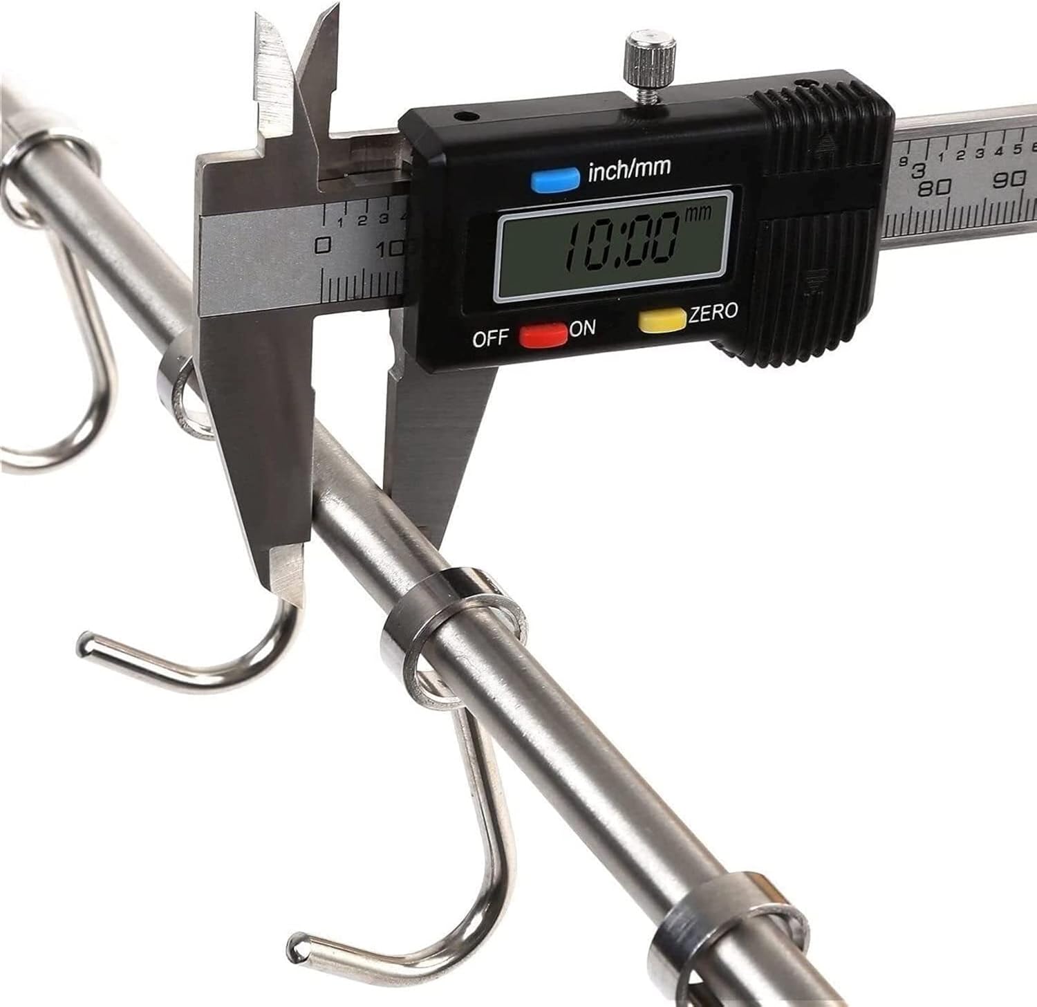 Utensil Rail No Drill Pot Pan Rack, Kitchen Utensil Rack Wall Mounted Utensil Hanging Rack for Kitchen Gadgets Utensils Cooking Accessories Bathroom Storage,7 Hooks