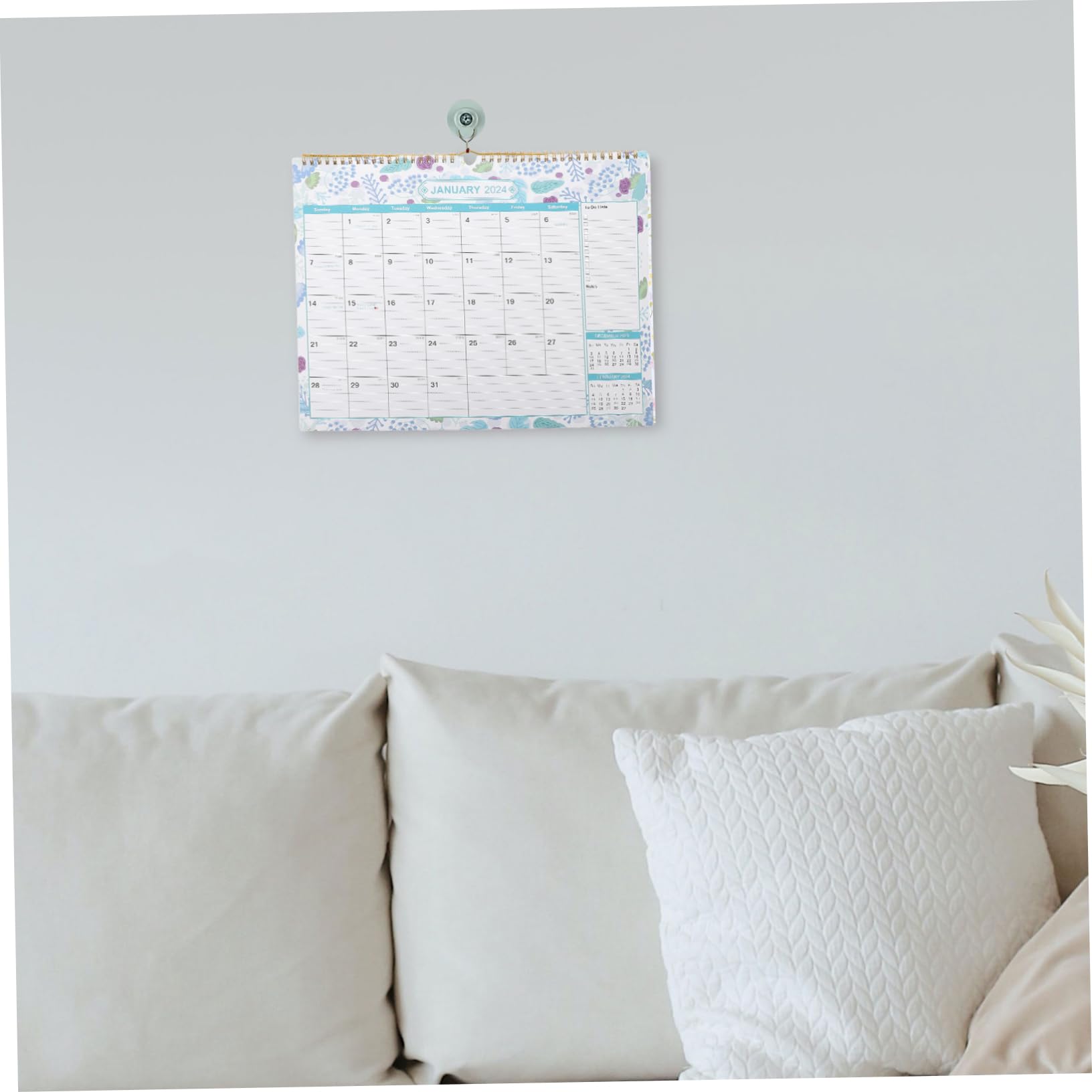 SEWACC 4stücke Englischer Wandkalender Monate Minimalistisches Design Für Büro Und Zuhause Mit Platz Für Persönliche Notizen Und Amerikanische Feiertage
