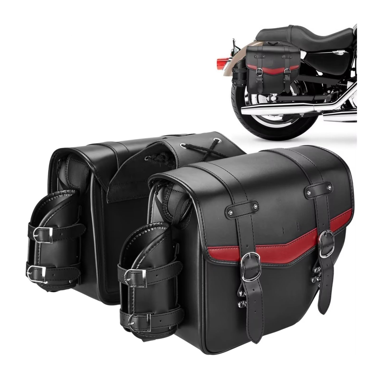 Compatibile Con Vstar Per Shadow 1 Pezzo Borsa Laterale Moto Bisaccia PU Impermeabile Sella Per Viaggio Pacchetto Stoccaggio Parti Motocicli Sacche Moto
