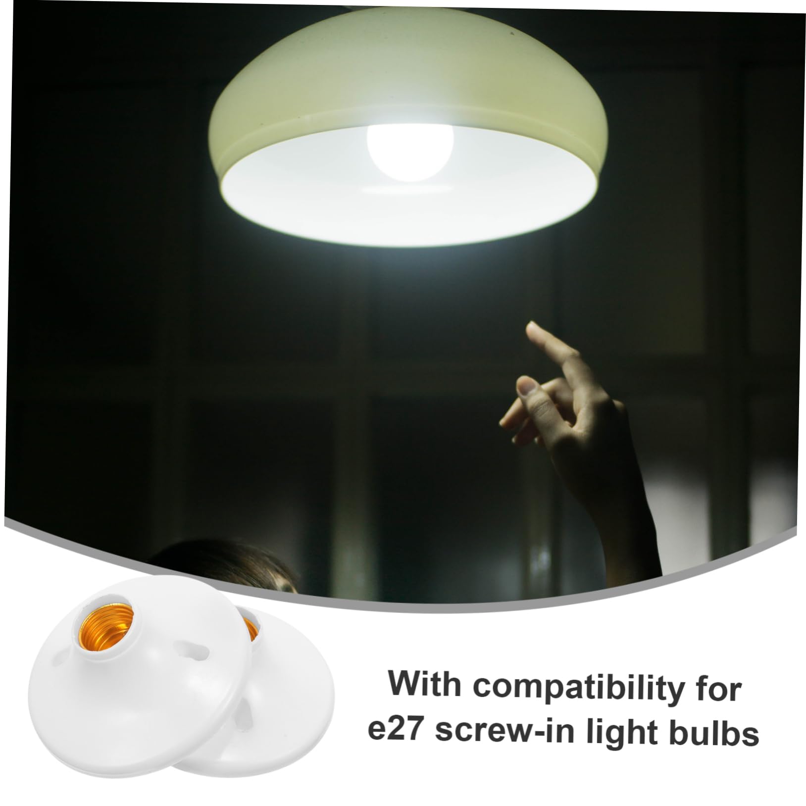 Homoyoyo 2 Sätze Teiliges Lampenfassung Flache Bauform Einfache Installation Langlebiger Kunststoff Kompatibel Mit Schraubglühbirnen Vielseitiger Lampensockel Für 10 Stück * 2