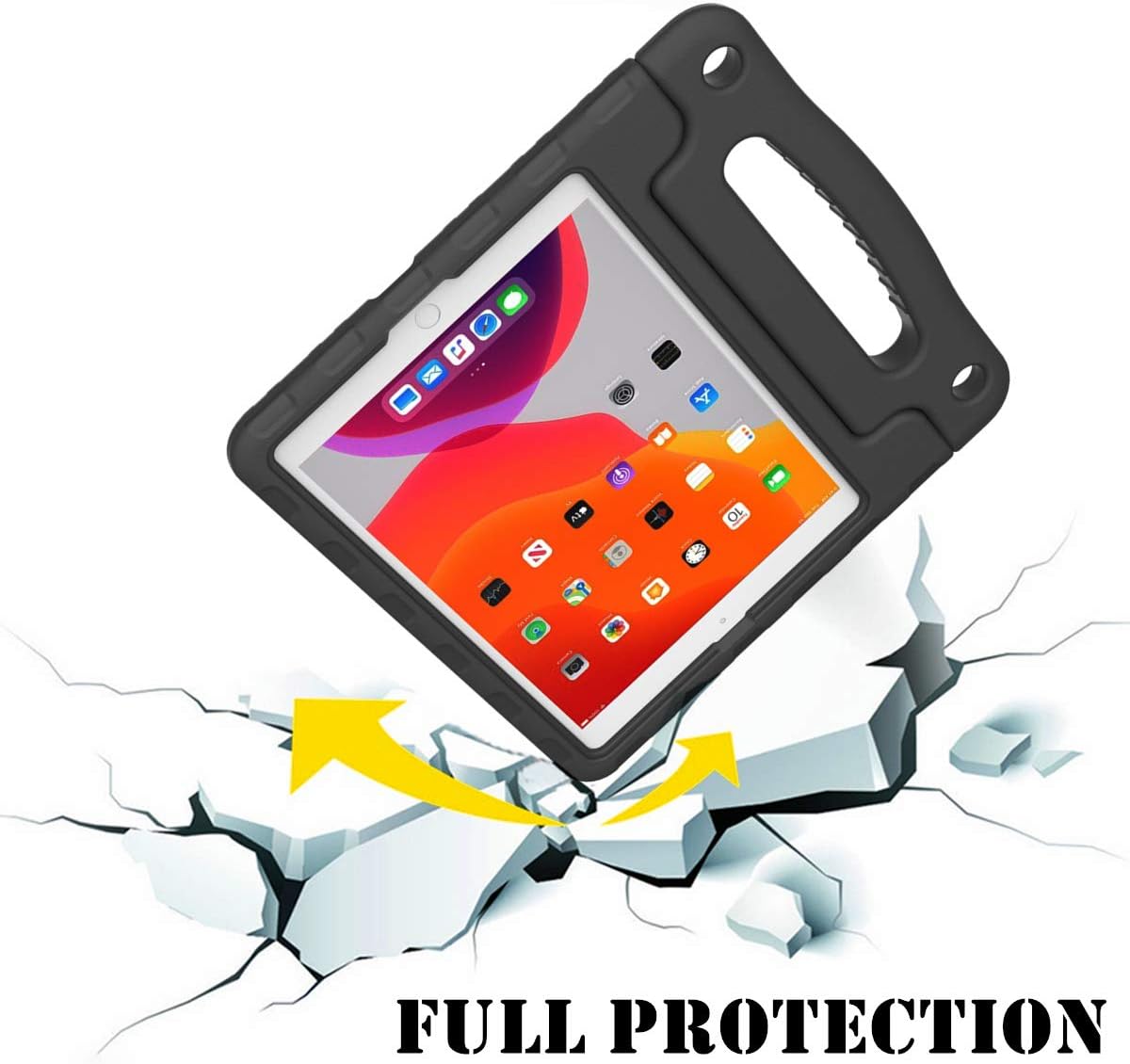 Kids Case for iPad Mini 1 2 3 4 5 Generation - Lightweight Shockproof Convertible Protection Cover with Built-in Handle Stand Children Tablet and 2019 - Retina Display (Black)