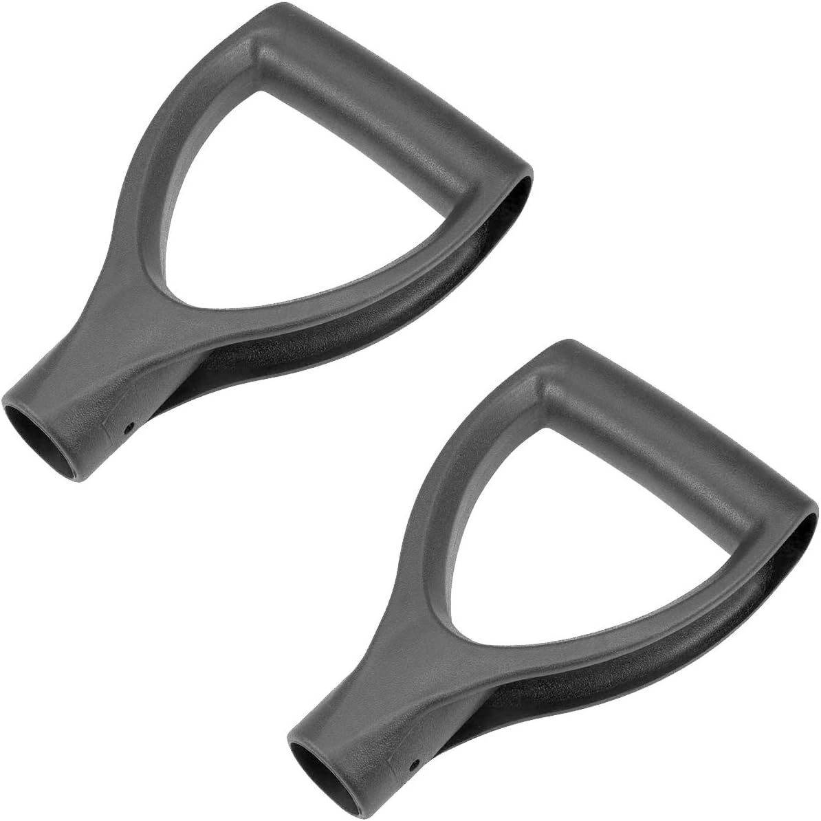 2 Pcs D shaped Steel Shovel Handle Plastic Grip Shovel Handle