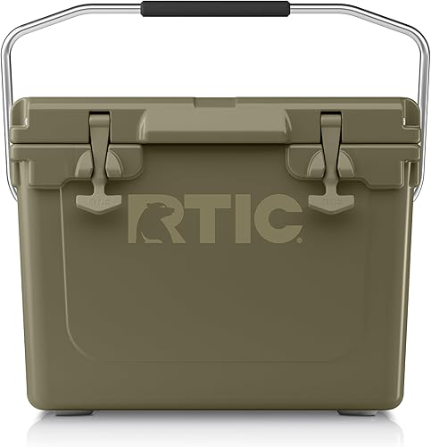 RTIC Enfriador ultra resistente, caja de hielo con aislamiento duro para playa, bebidas, bebidas, campamento, picnic, pesca, barco, barbacoa