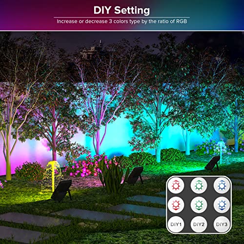 Sansi Led Flood Light Outdoor 1200W Equiv., 120W 13200Lm Rgbw Flood Lights With Remote, Energy Saving Color Changing Floodlight Uplight Party Light Stage Landscape Wall Light, Ip66 Waterproof, 2-Pack #TOP4