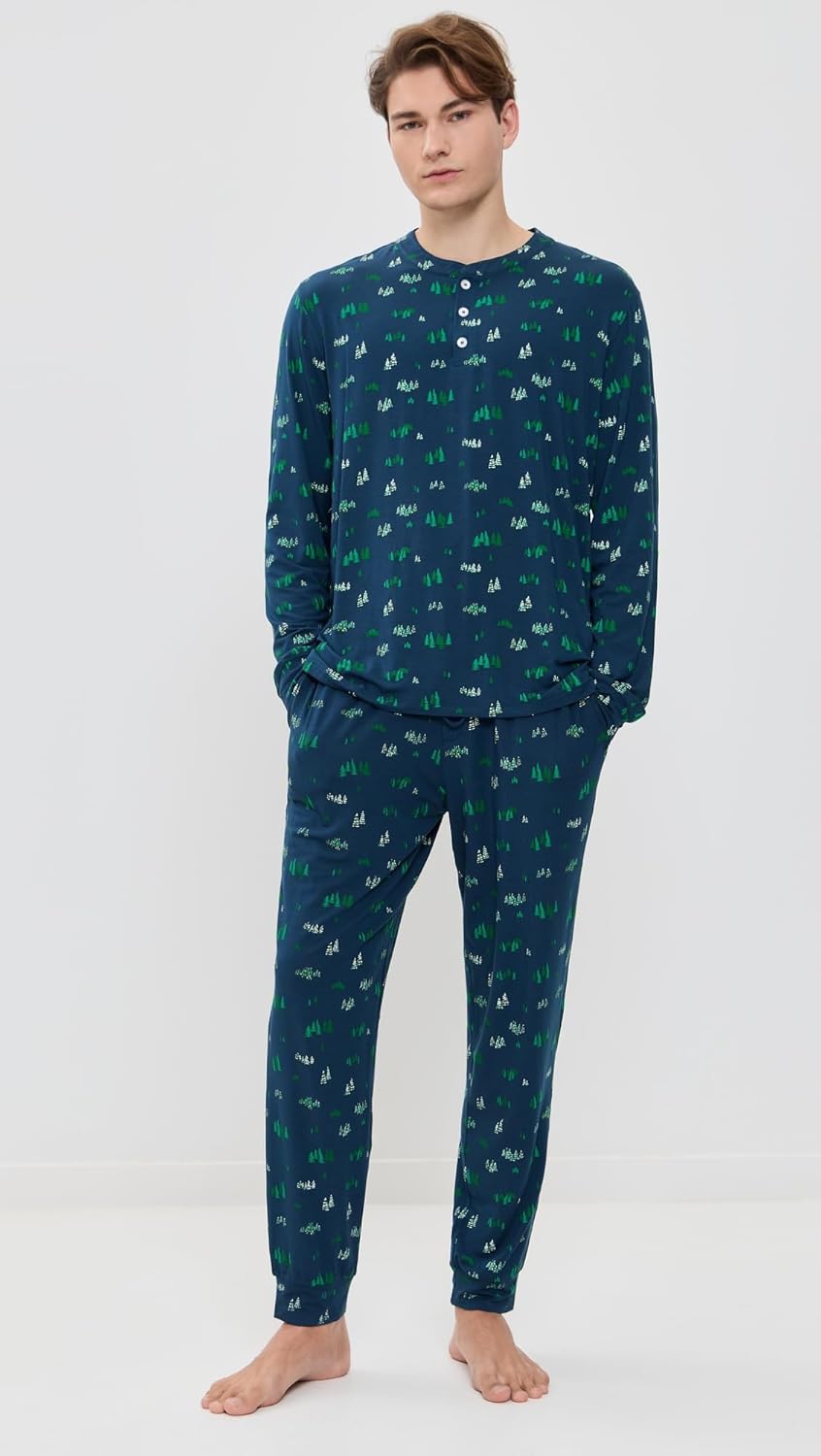 Eberjey Henry Printed Long Pajama Set - Image 2