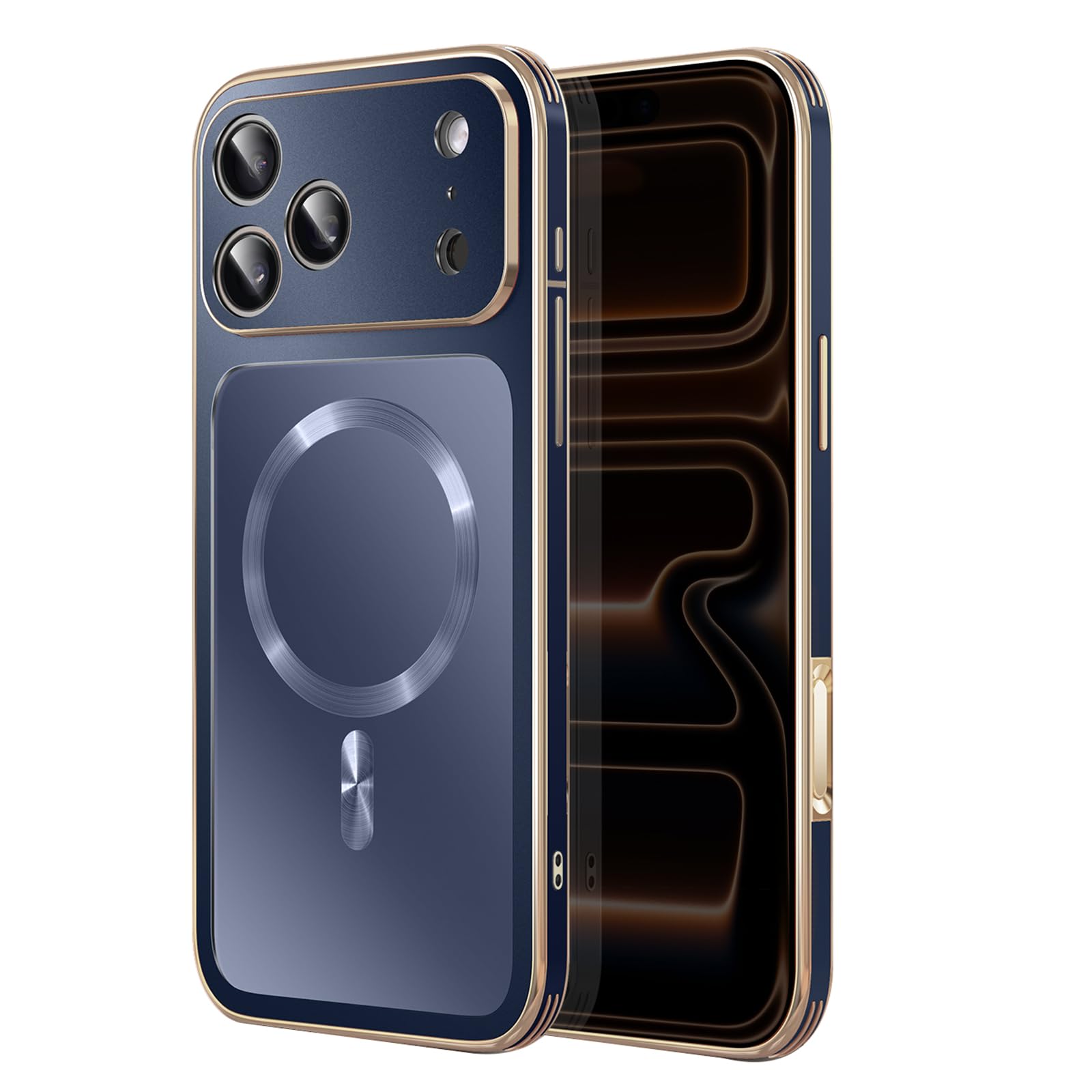 Coque iPhone 17 Pro Max rigide métallique anti-rayure objectif bleu - 7