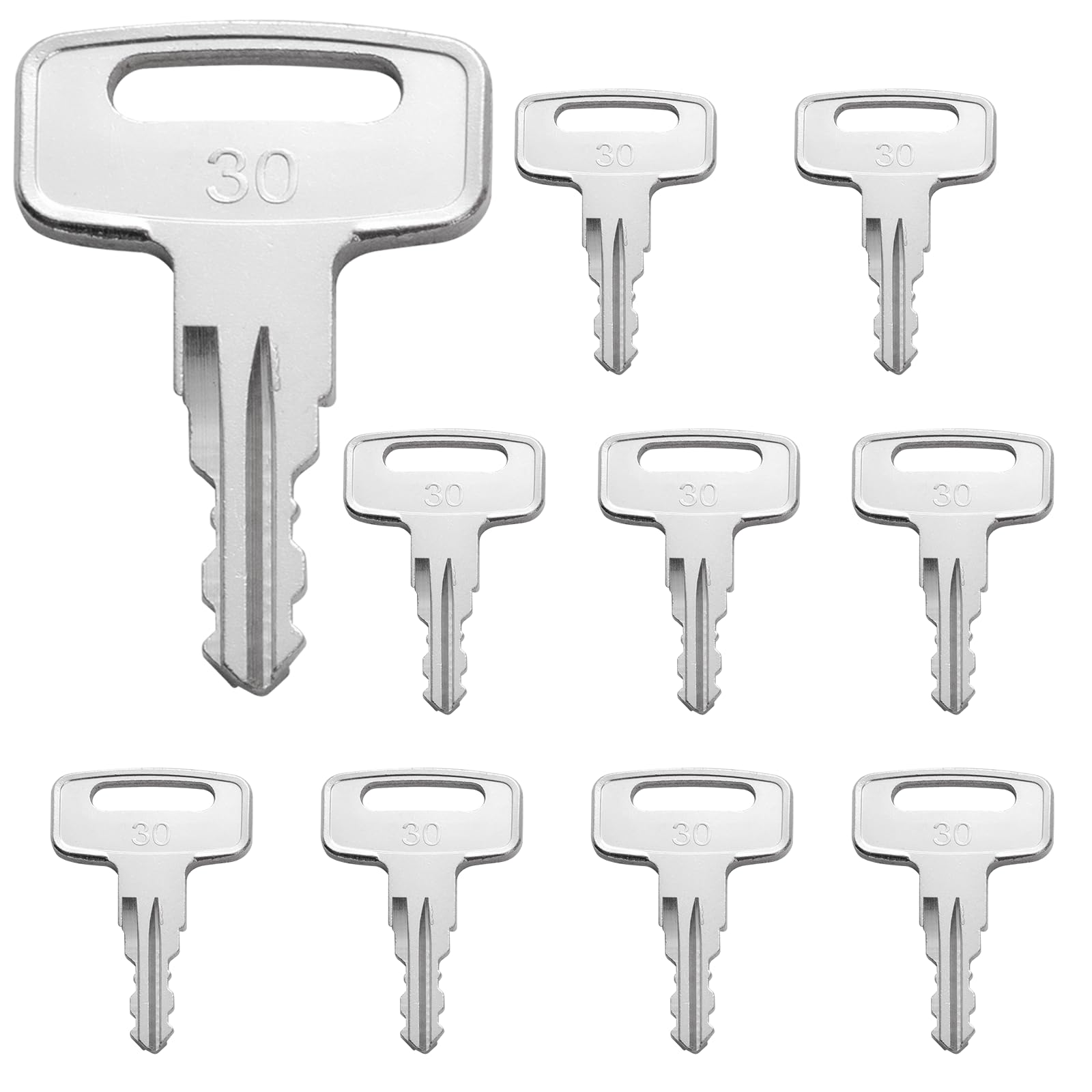 Heavy Equipment Ignition Keys, 10 Pcs 160431 Ignition Keys Fit Wacker Neuson Trench Roller RT56-SC, RT82-SC, RT82-SC2, RTX-SC, RD7H-ES1