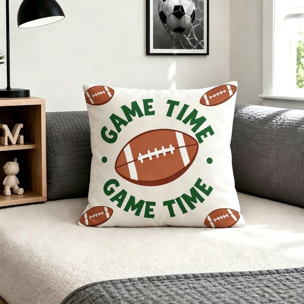 Game Time Rugby Sofa Pillow Covers -20x20