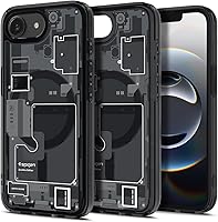 Vista 31 de Spigen - Funda Ultra Hybrid MagFit con impresión digital directa para iPhone 15/14/13, diseño Zero One, color negro, compatible con MagSafe