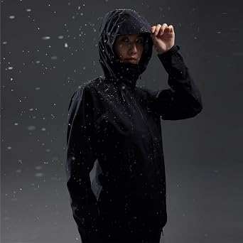 KAILAS Women's Hiking Jacket Rain Jacket Hooded Running Windbreaker Waterproof Packable Lightweight Outdoor Hardshell