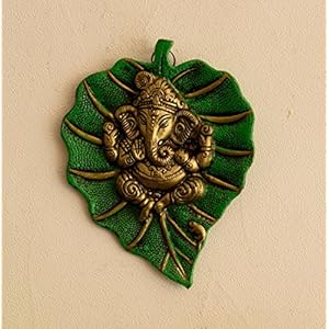 eCraftIndia Lord Ganesha on Green Leaf