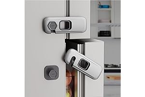 Grey Fridge Locks Child Proof: 5 per Pack Cabinet Locks, Oven Lock Child Safety