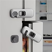 Vista 1 de 5 Pack Child Proof Refrigerator Lock, Baby Proofing Cabinet Locks, Oven Lock Child Safety, Fridge Lock, for Fridge, Drawers, Dishwasher, Oven