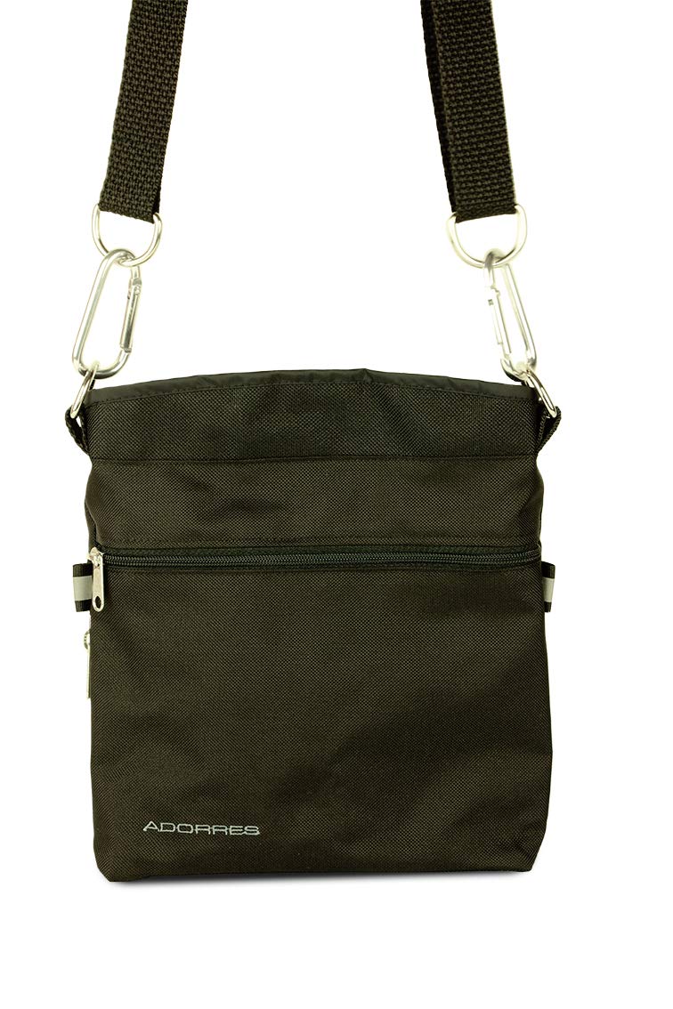 Mit Wunschname möglich. Schultertasche, Hüfttasche, Leckerlitasche für Hunde, Futtertasche mit Magnetverschluss und Kotbeutelfach, Leckerlitasche Magnetic Black Edition