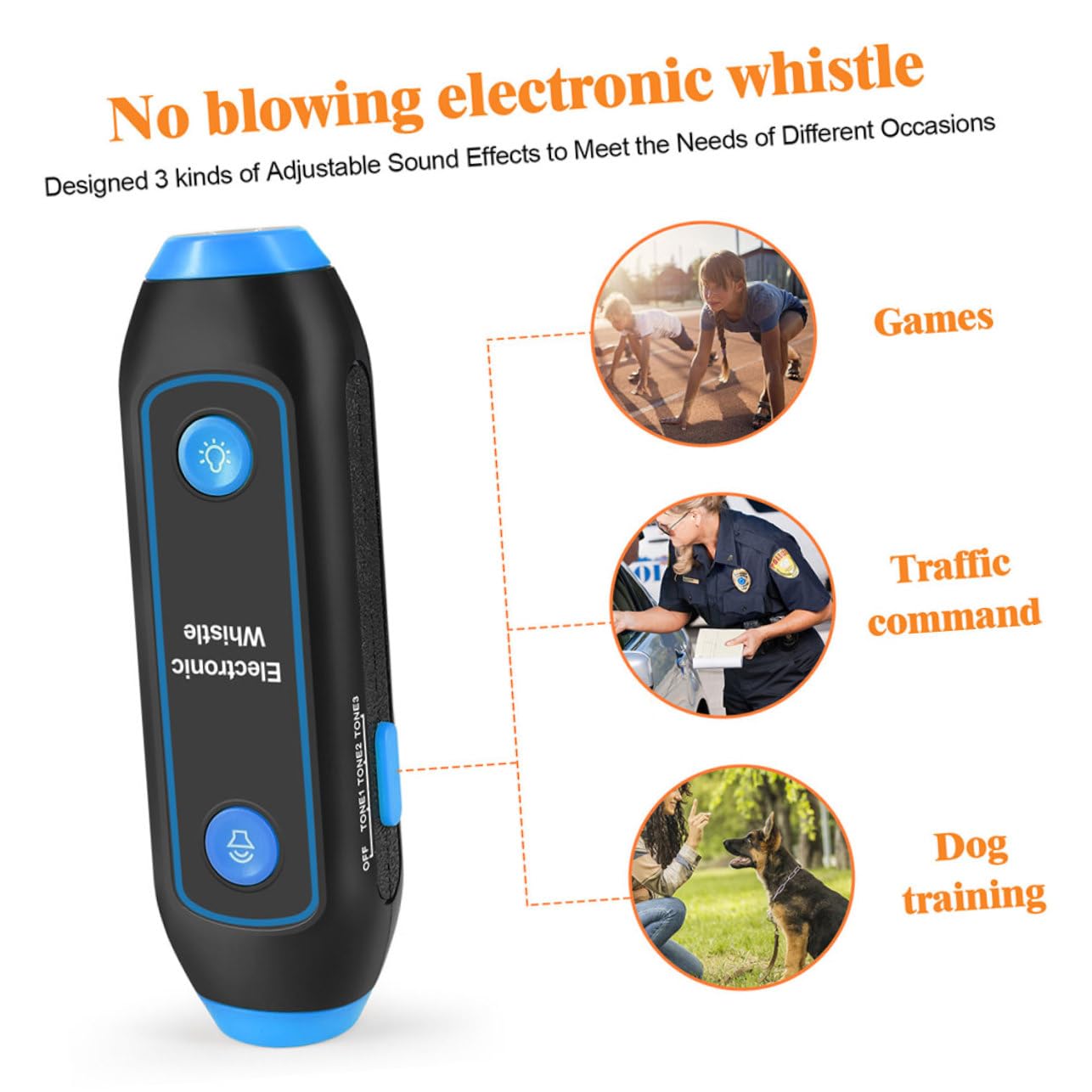 Sosoport 3 sifflet électronique - Sifflet d'urgence - Enseignant sifflet Jouet de bruiteur de fête sifflet de Survie Jouets sifflet électrique Coup de sifflet pour Les entraîneurs Animaux