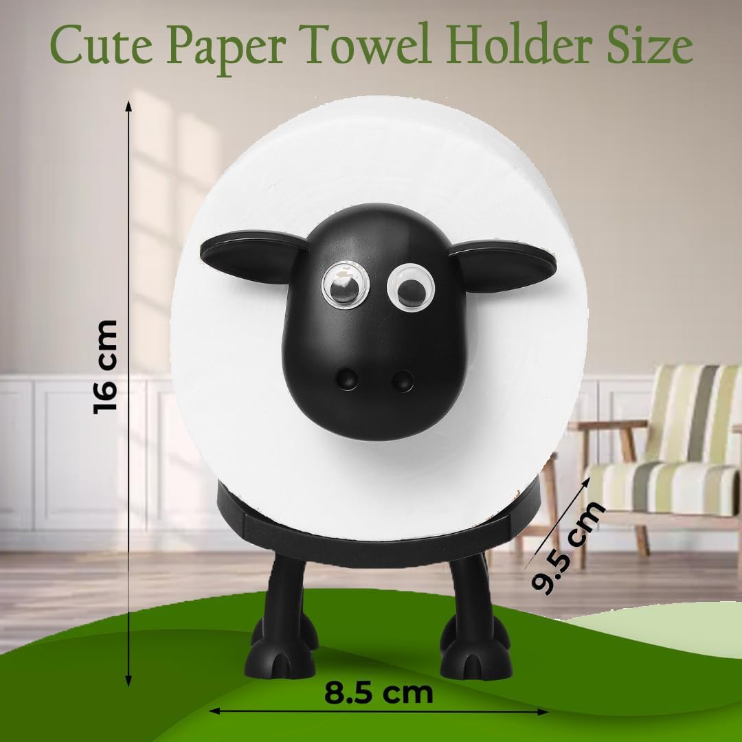 Sheep Toilet Paper Holder - Quirky and Distinctive 3D Printed Black Sheep Toilet Roll Holder Unique Bathroom Decor Gift - Set of 1 (1)