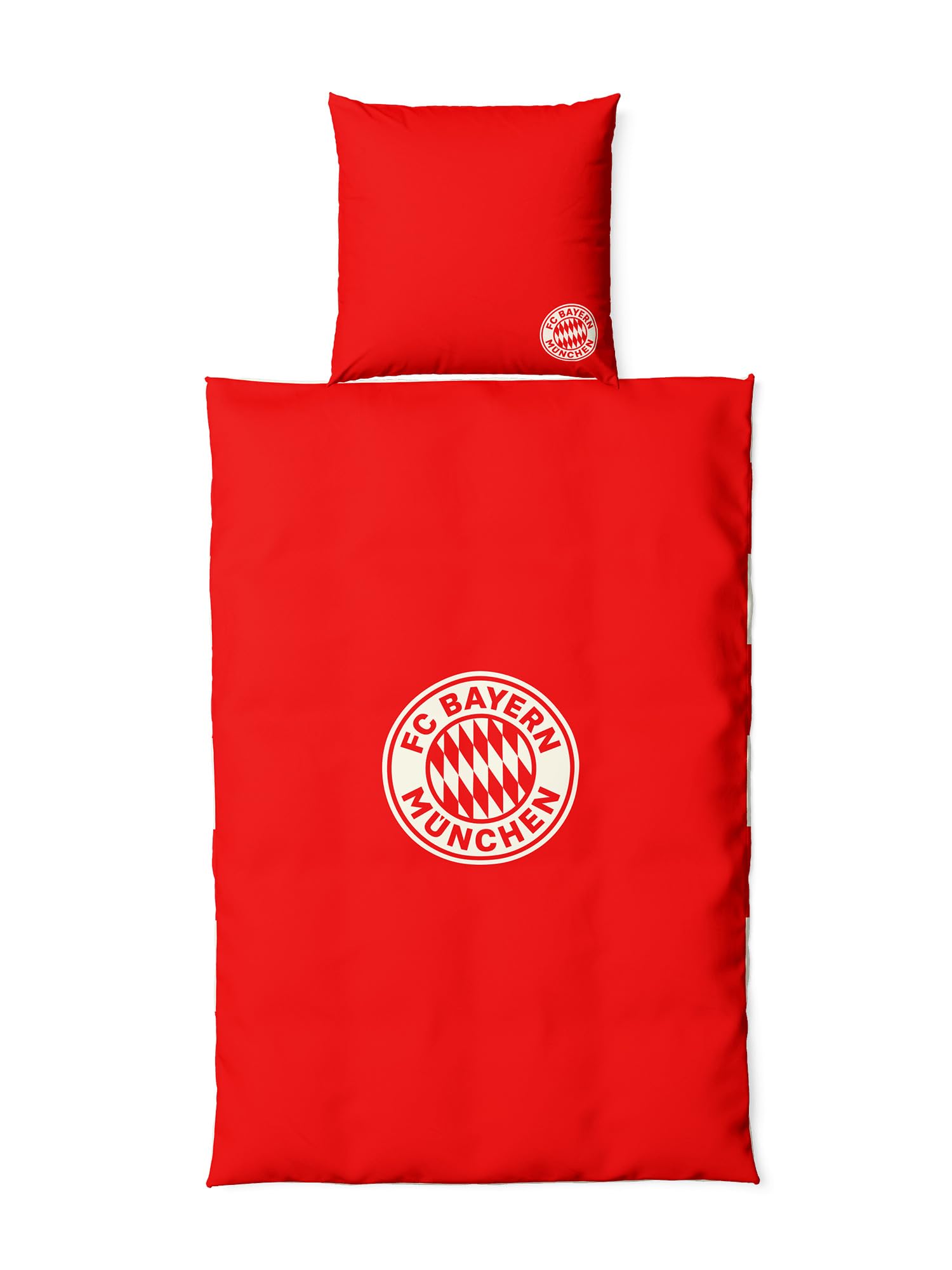 FC Bayern München Biancheria da letto Rosso/Bianco 135 x 200 cm
