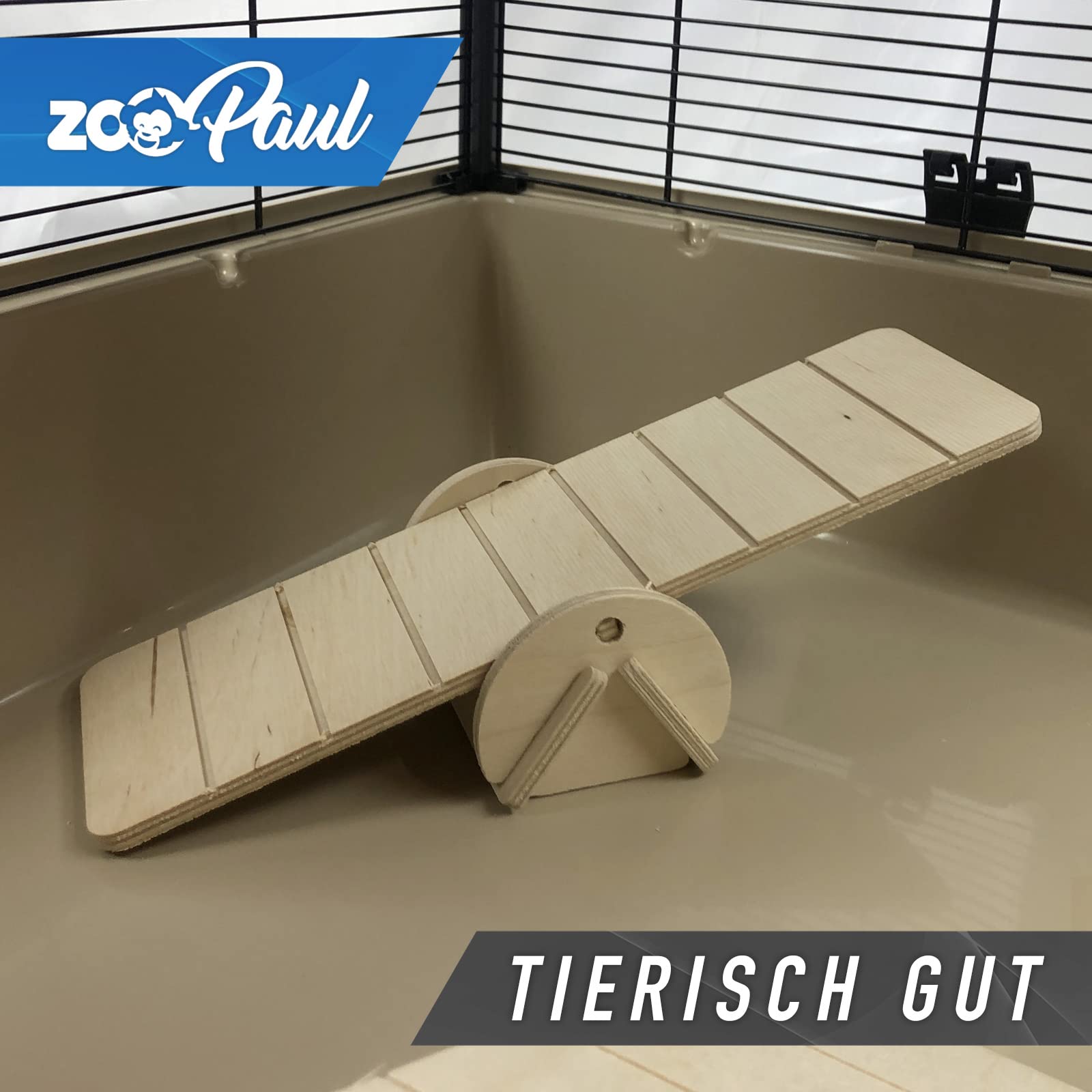ZooPaul XXL Hamsterkäfig Fargo mit Viel Zubehör aus Holz für Hamster Ratten Degus Kleintiere Schwarz 80x78x48 cm