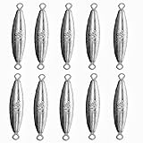 Magnoloran Fishing Weights Torpedo Sinkers Inline Trolling Sinkers Weights Kit Fishing Sinkers Catfishing Sinkers Saltwater Fishing Torpedo Weights Double Ring Sinkers-1oz(30g)