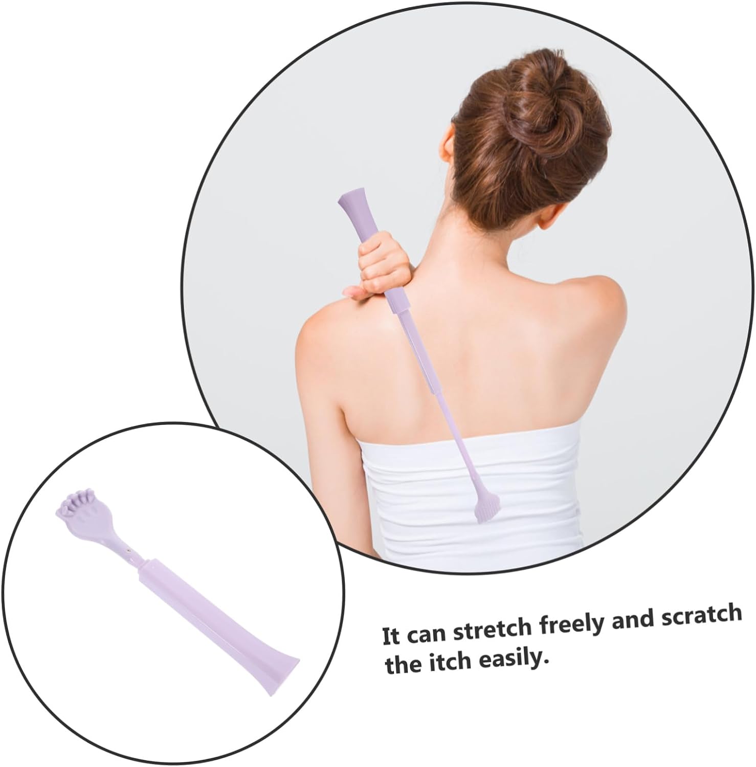 Retractable Handheld Back Scratcher with Material for Adults Portable Self Back Massager Relieves Itching Easy to Use for Men Women Pregnant and Elderly Convenient Home Relief Tool