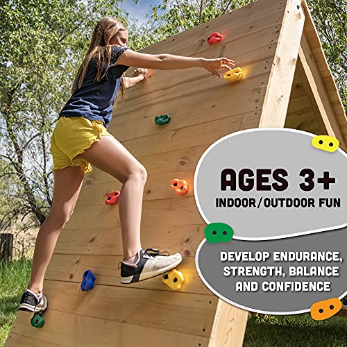image for Squirrel Products Kids Rock Climbing Holds with Safety Rock Plugs to P