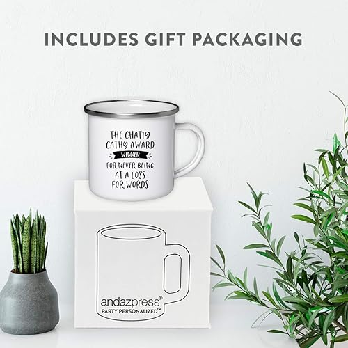 Miniatura 4 de Andaz Press Taza de café de acero inoxidable de 11 onzas con divertido premio de oficina para compañero de trabajo, regalo de broma, ganador del