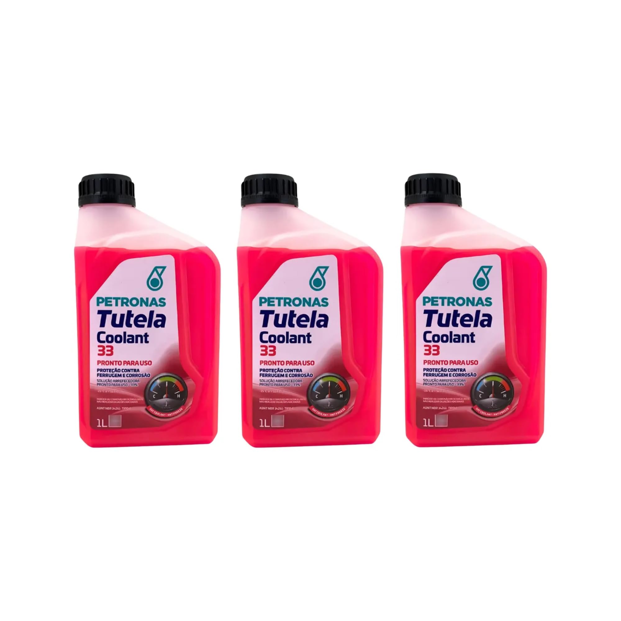 Kit 3 Aditivo Coolant 33 Pronto para Uso Rosa 3L