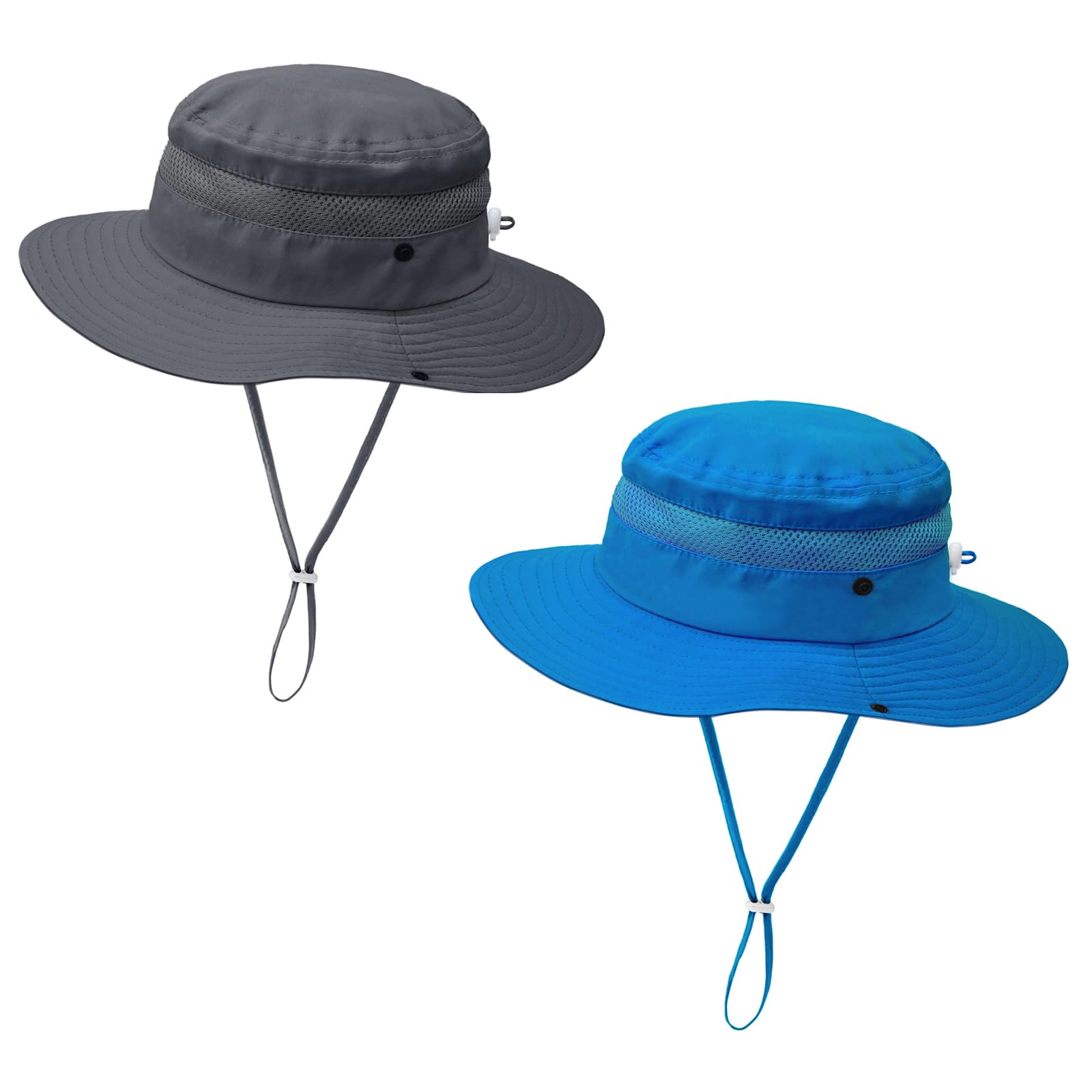 Outdoor Kids Sun Hat for Boys Girls Wide Brim Mesh Bucket Hat UPF 50+ Sun Protection Breathable Summer Fishing Safari Hat
