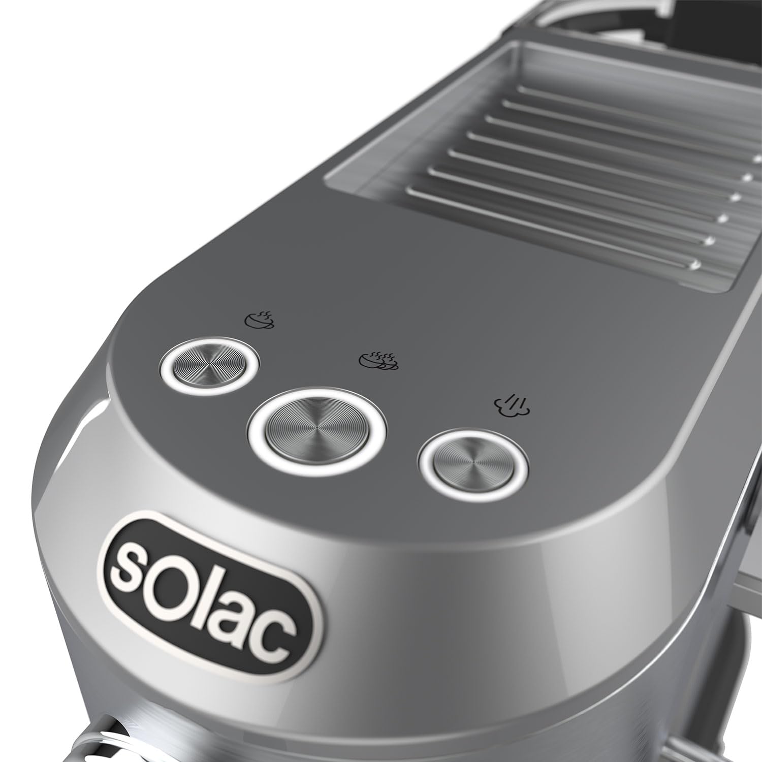 Solac Taste Slim Pro - Cafetera Espresso 20 bares | Sistema Double Cream | Calientatazas | Calentamiento Thermoblock | Parada Automática | 1L | Acero Inoxidable | Programable | Libre de BPA