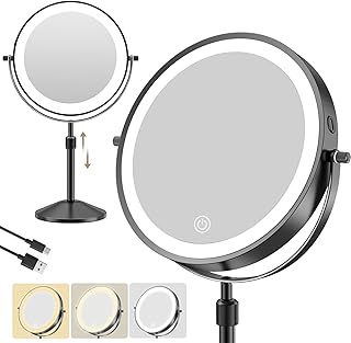 Espejo de maquillaje profesional iluminado de...