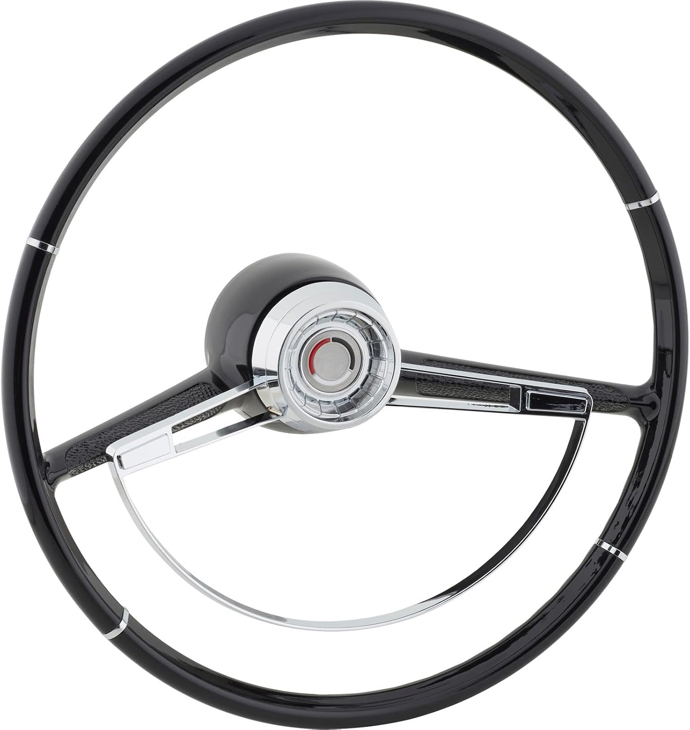 Speedway Motors 15 Inch Steering Wheel, Original Look Smaller Diameter Replacement Fits Stock Column Uses Factory Horn Ring Hardware, Compatible with 1962-1964 Chevy Novas