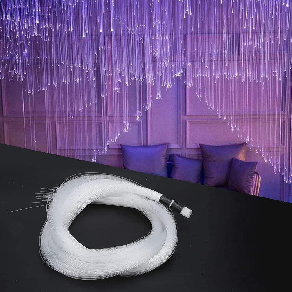 12V PMMA Fiber Optic Cable for Star Sky Ceiling Light Car Indoor Outdoor Decor, Excellent Heat Resistance,Waterproof, Ideal for Christmas, Festival(300pcs*0.75 * 3Meters)