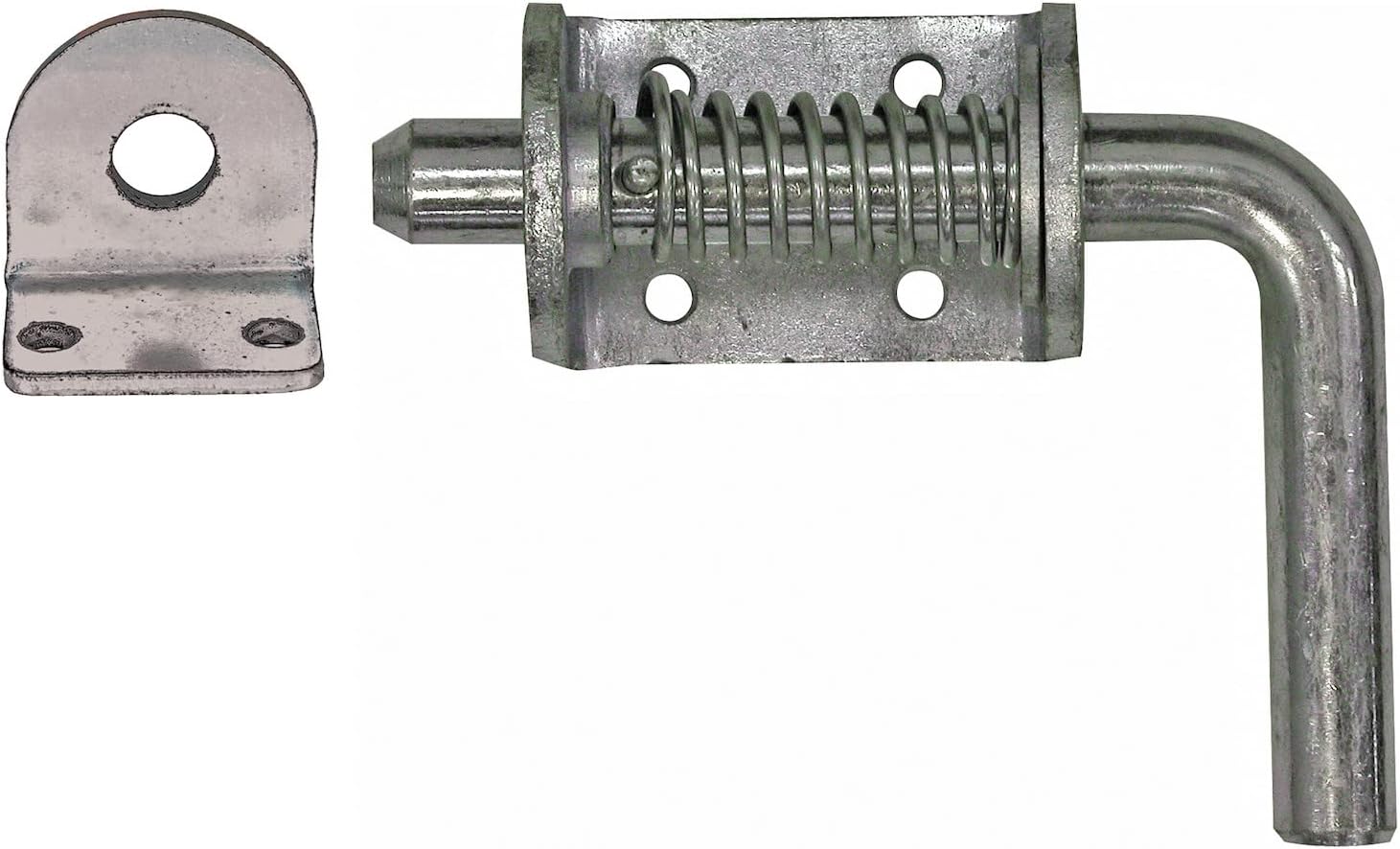 Buyers Products B2596LKB Heavy Duty Spring Latch Assembly W/Keeper, 4 Pack, 3-1/2" Handle, Spring Loaded Latch Pin, Zinc-Plated, Gate Latch, Utility Latch, Trailer Latch, Cage Latch