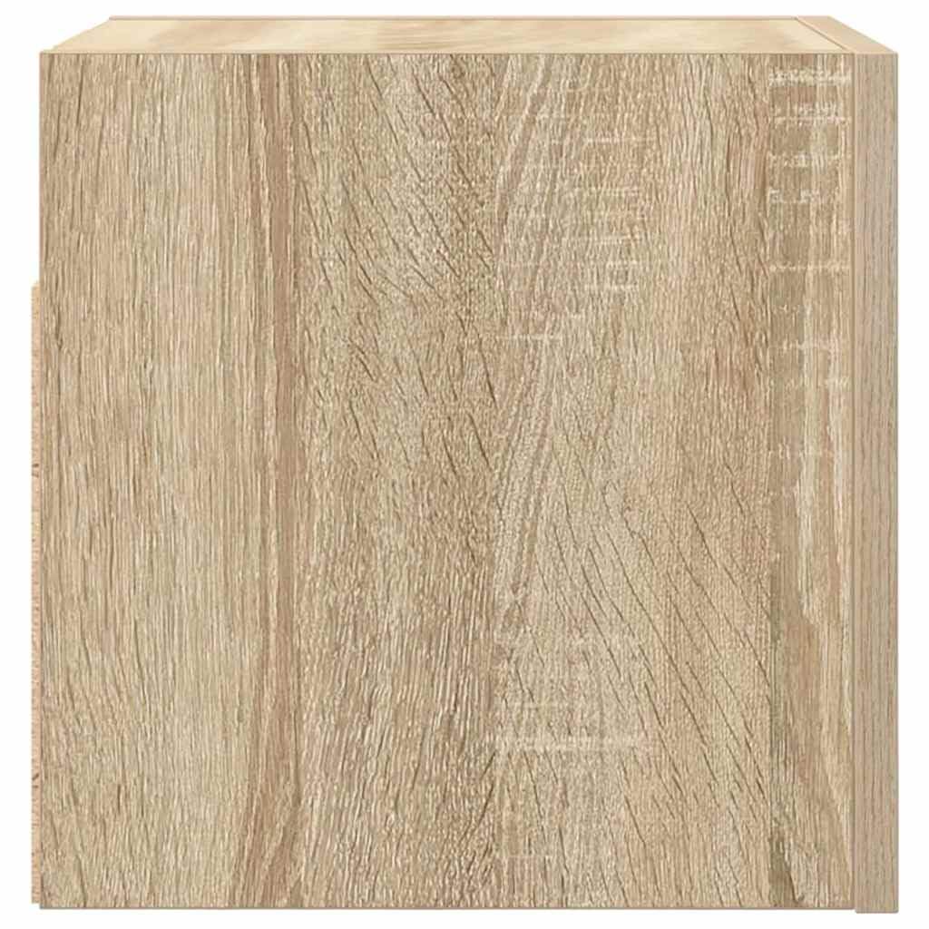 Szafka ścienna pod telewizor, dąb Sonoma, 30,5 x 30 x 30 cm, szafka wisząca do salonu, nowoczesna podstawka pod telewizor, konsola multimedialna, wytrzymała szafka z materiału drewnopochodnego