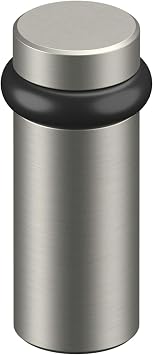 DELTANA Round Universal Floor Bumper 3", Solid Brass Brushed Nickel