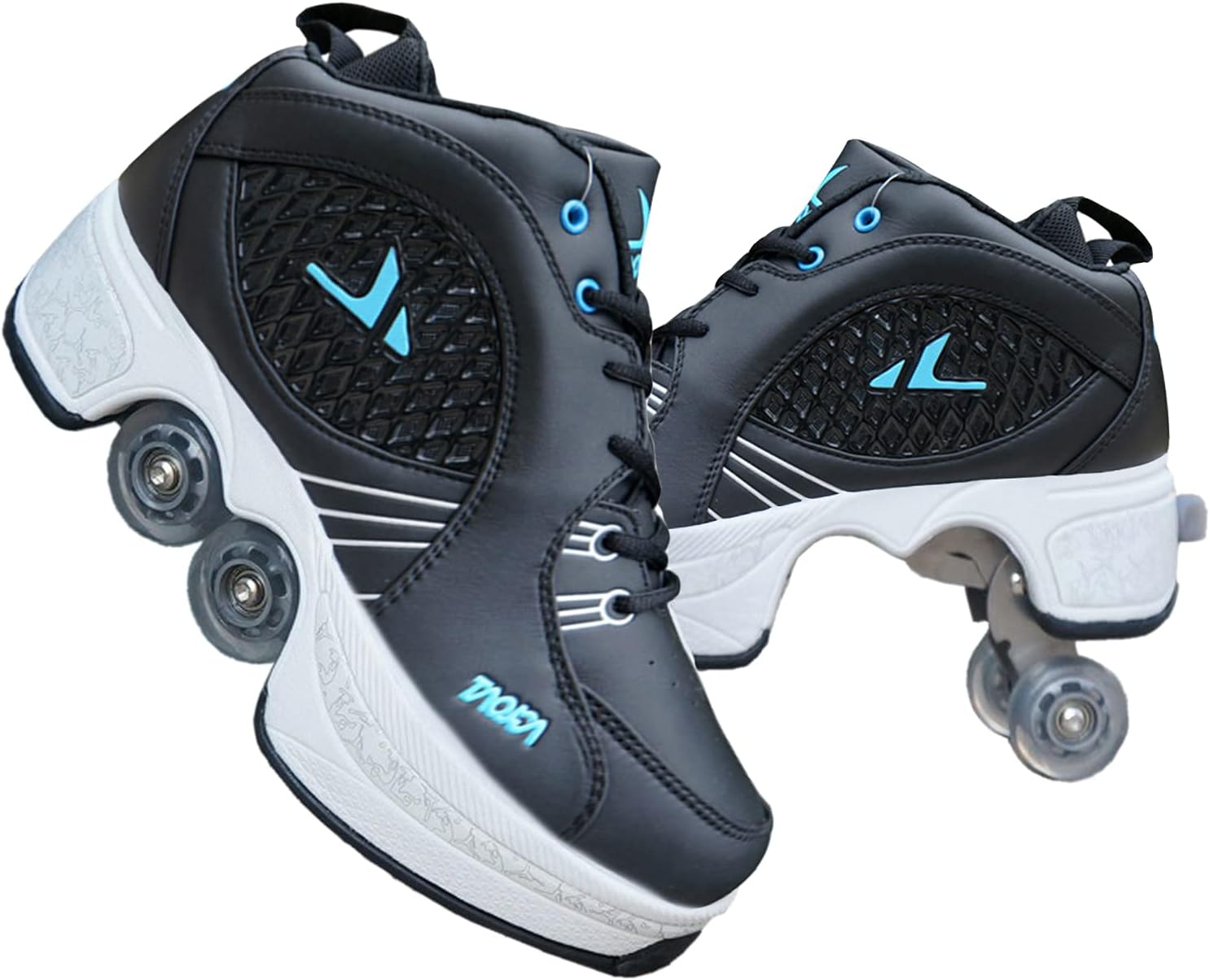 Roller Skates/2 in 1Multifunctional Roller Skates Shoese/Deformation Invisible Roller Skate Automatic Walking Shoes.Suitable for Outdoor Sports Roller Skates for Boys, Girls and Adults