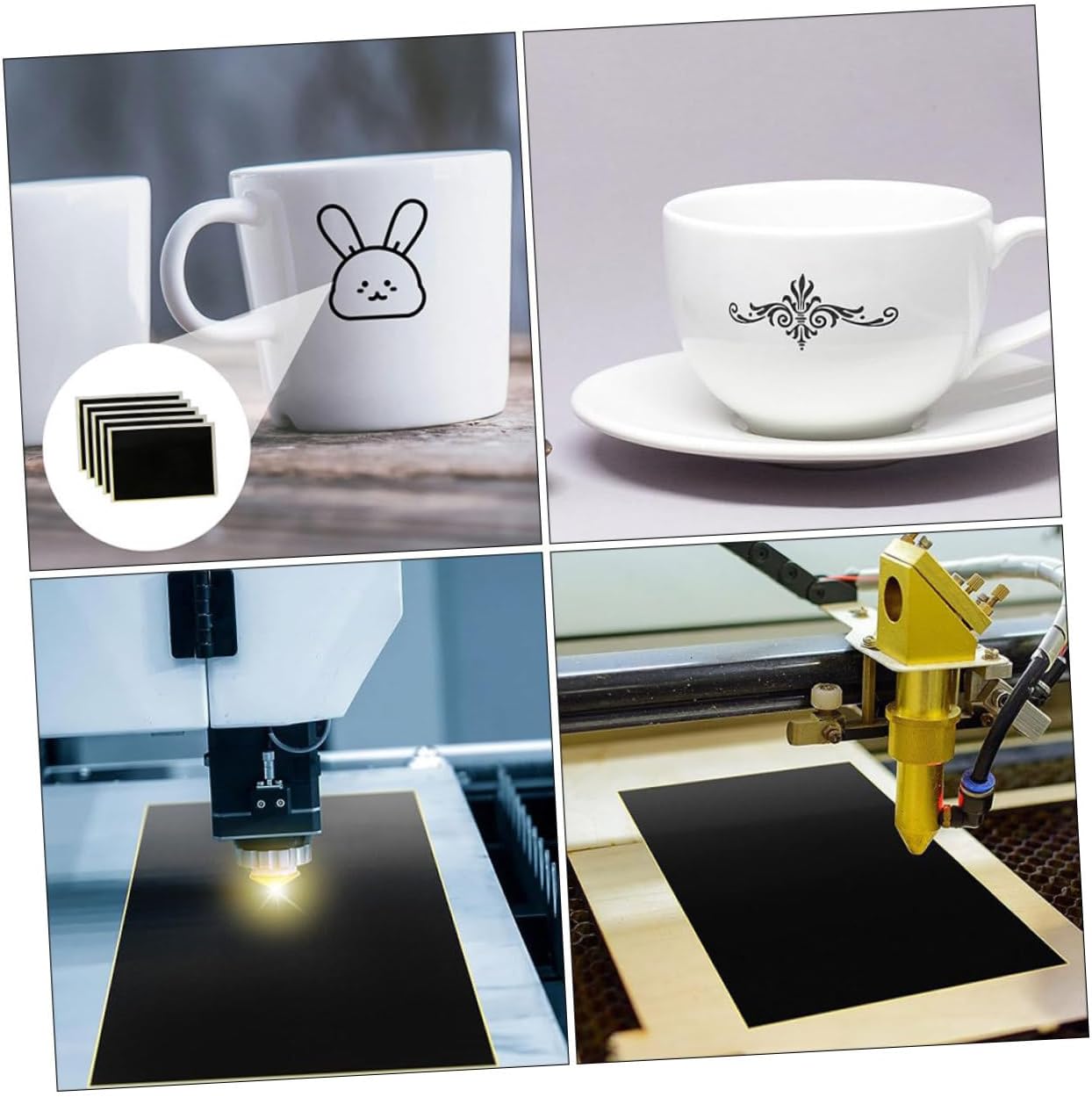 6pcs Engraving Paper for Ceramics Glass Cutting Marking Paper for Detailed Work Creative Projects Easy to Use for Etching Machines and Crafts