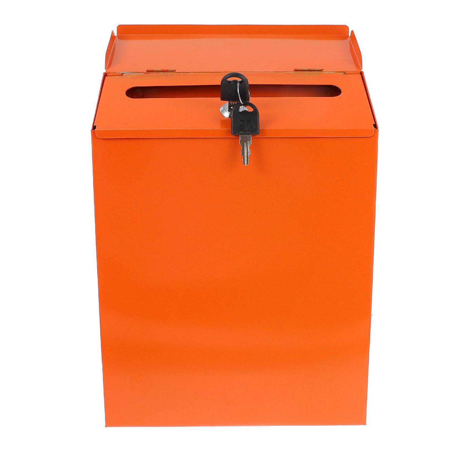 Boîte aux lettres en fer orange anti-déformation avec serrure de sécurité